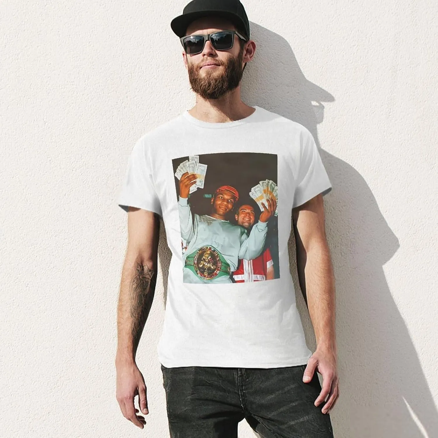 Mike Boxer Tyson Men's T Shirt Cotton Short Sleeve Crew Neck Shirts Classic Graphic Tee T-Shirts