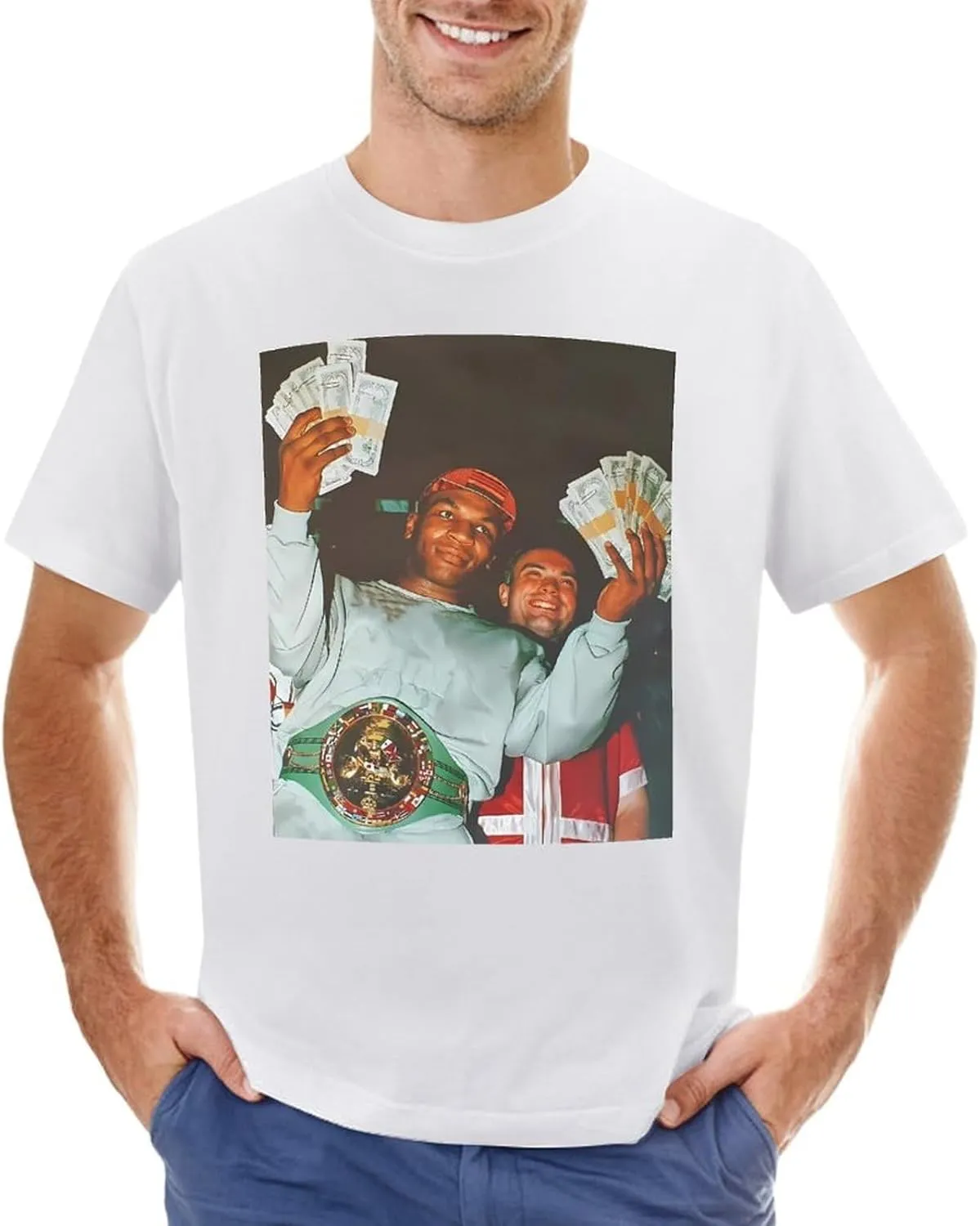 Mike Boxer Tyson Men's T Shirt Cotton Short Sleeve Crew Neck Shirts Classic Graphic Tee T-Shirts