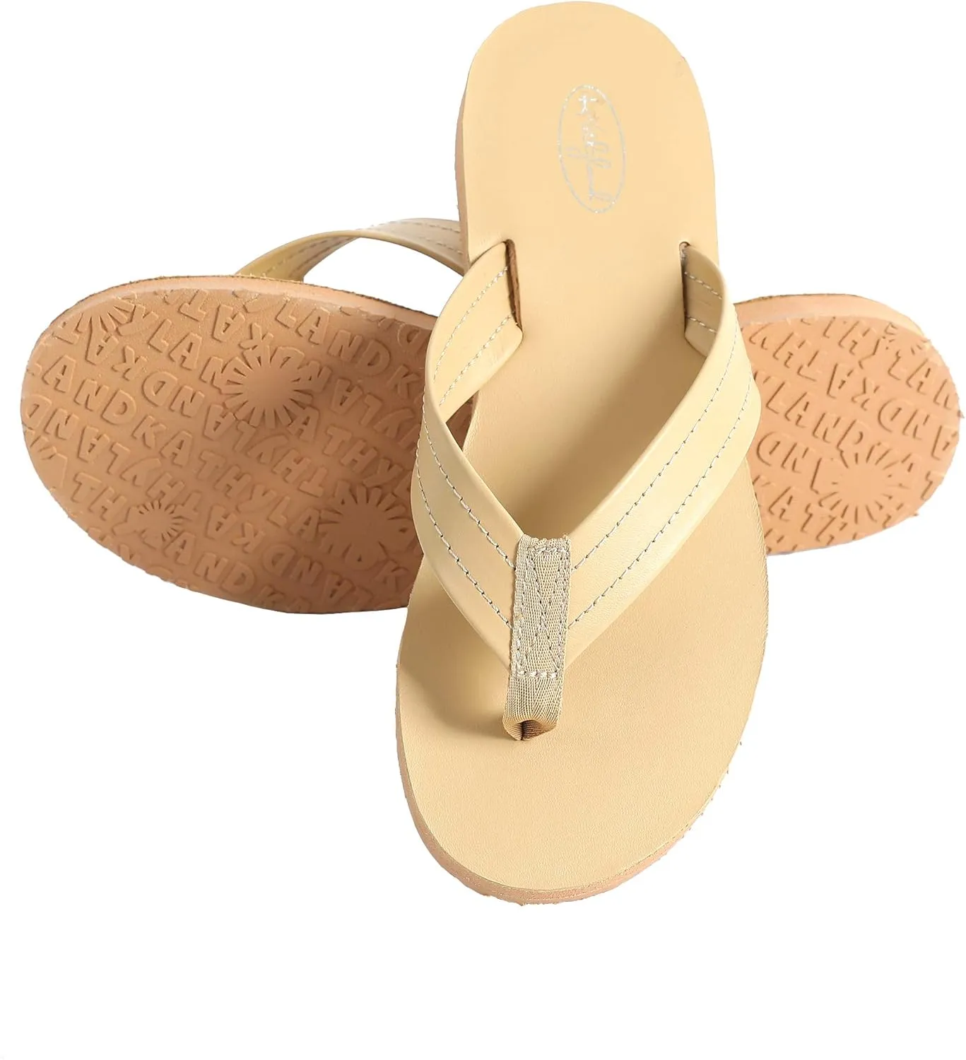 Millffy Womens Flip Flops Comfortable Beach Slides Leather Thongs Slippers Flat Comfy Casual Thin Strap Sandals