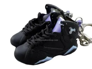 Mini Sneaker Keychains AJ 7 - Black Chambray - Light Graphite Retro (2006)
