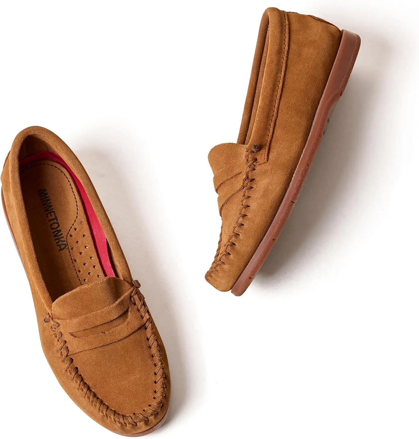 Minnetonka Mellony Penny – Women's Penny Loafer Design, Water and Stain Resistant, Genuine Suede, and Lightweight Sole