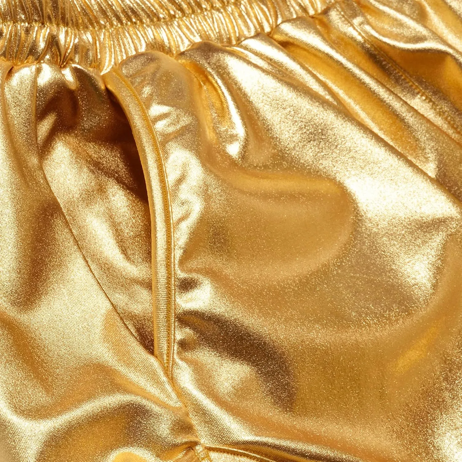 Mirawise Women's Metallic Shorts Summer Yoga Hot Shiny Sparkly Outfit Short Pants with Sunglasses