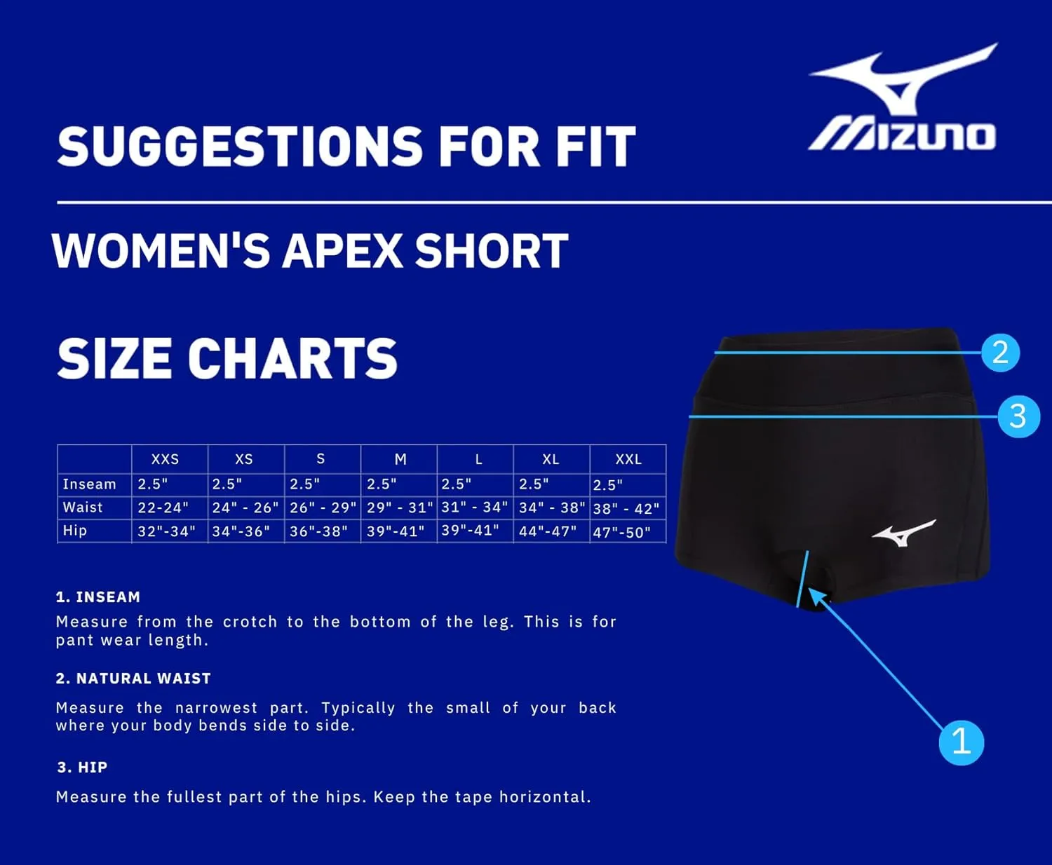 Mizuno Women's Apex 2.5" Inseam Volleyball Short