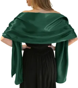 MLMW Shawls and Wraps for Evening Dresses Satin Shawl Wraps for Women Extra Long Wedding Shawls for Bridal Party