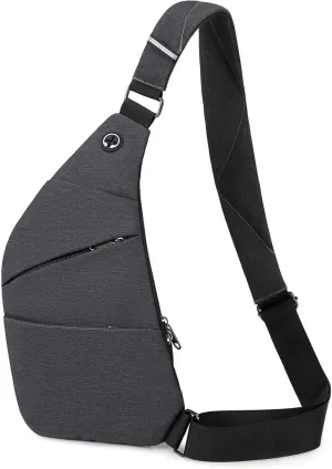 MOONBABY Anti Theft Crossbody Bag for Women Men, Travel Anti Theft Crossbody Sling Bag Shoulder Bag for Casual, Dark Grey