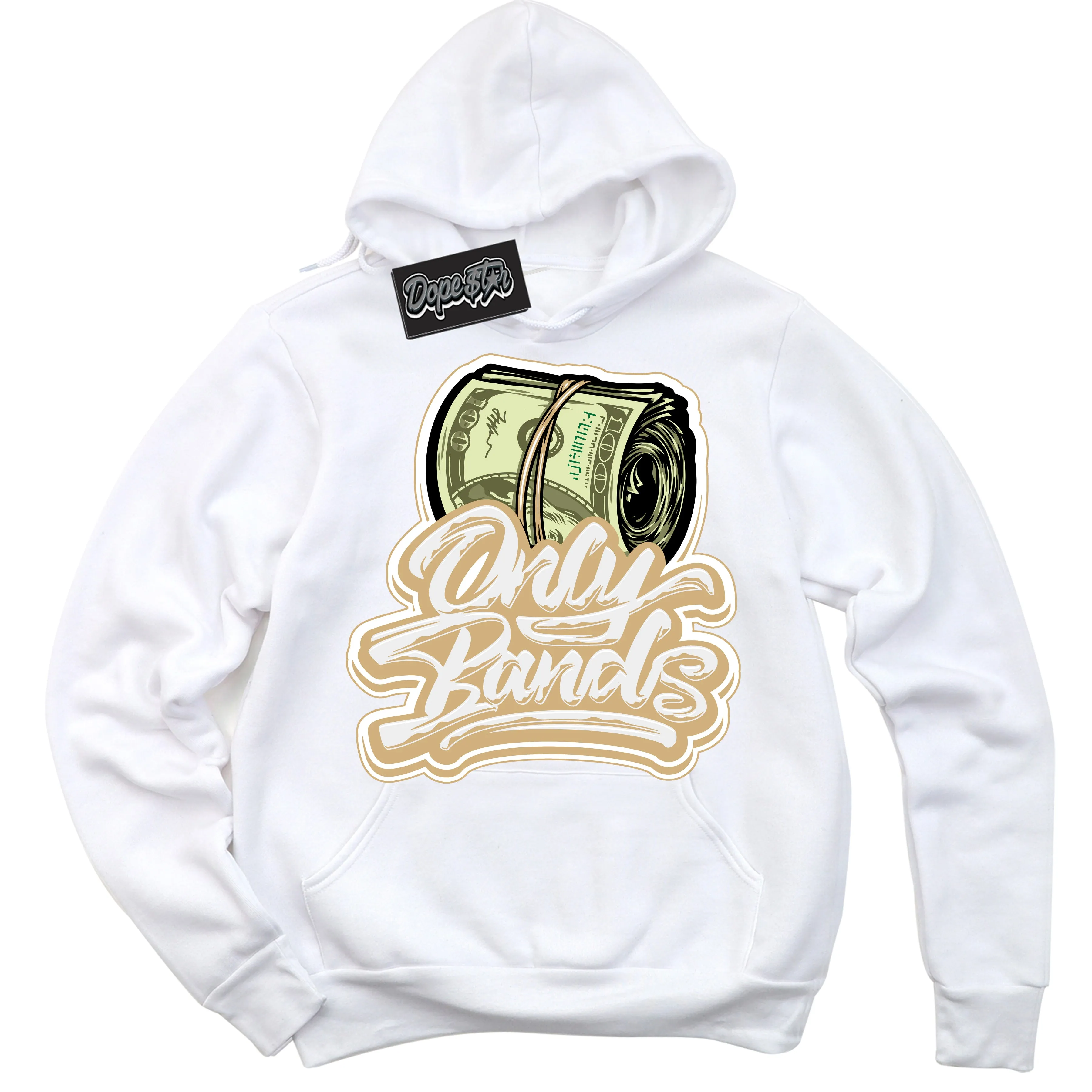 MVP White Metallic Gold Sneaker Hoodie Only Bands Graphic