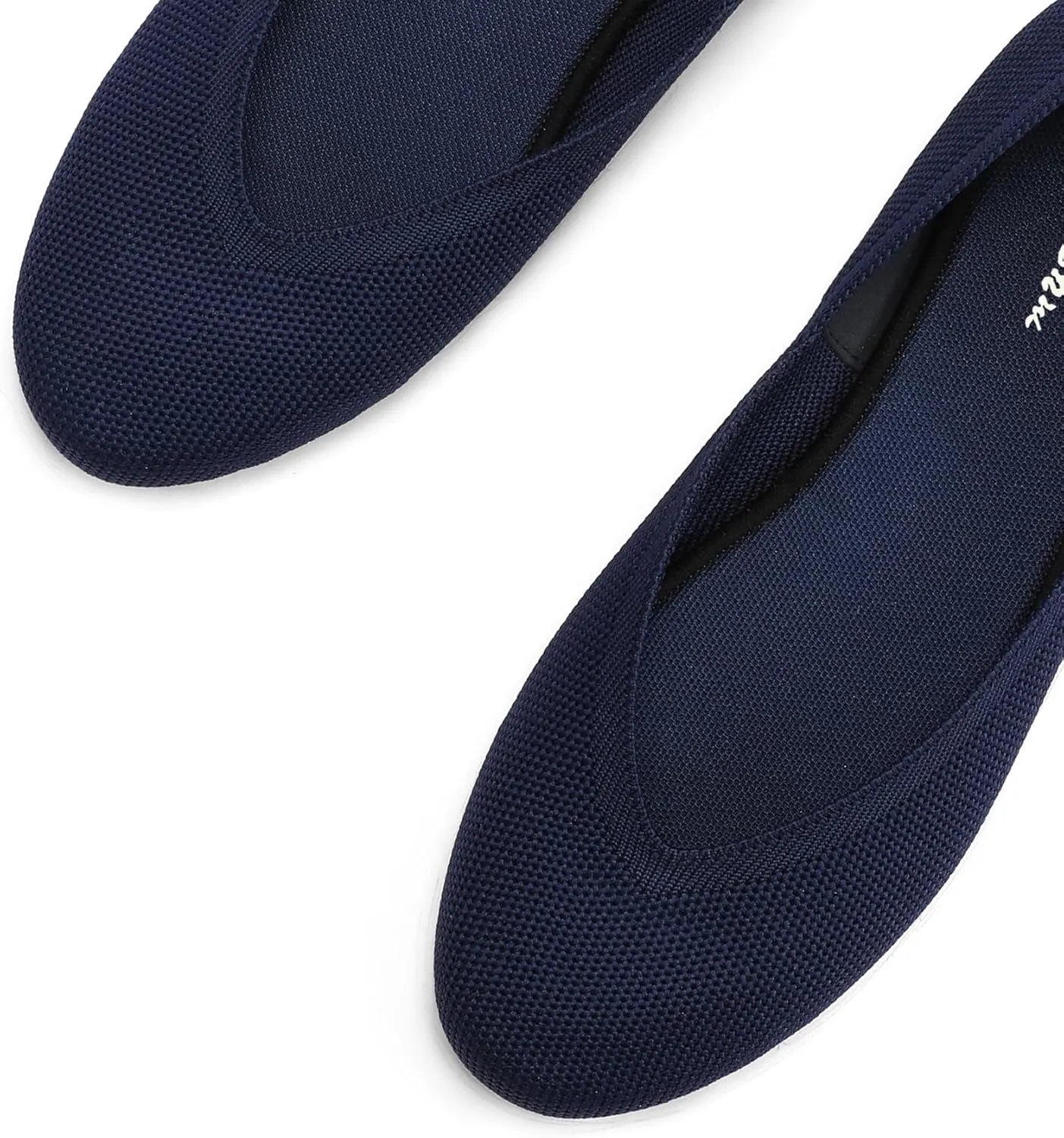 mysoft Women's Ballet Flats Round Toe Comfortable Lightweight Mesh Knit Ballerina Slip On Walking Flat Dress Shoes (Wide Width/Medium)