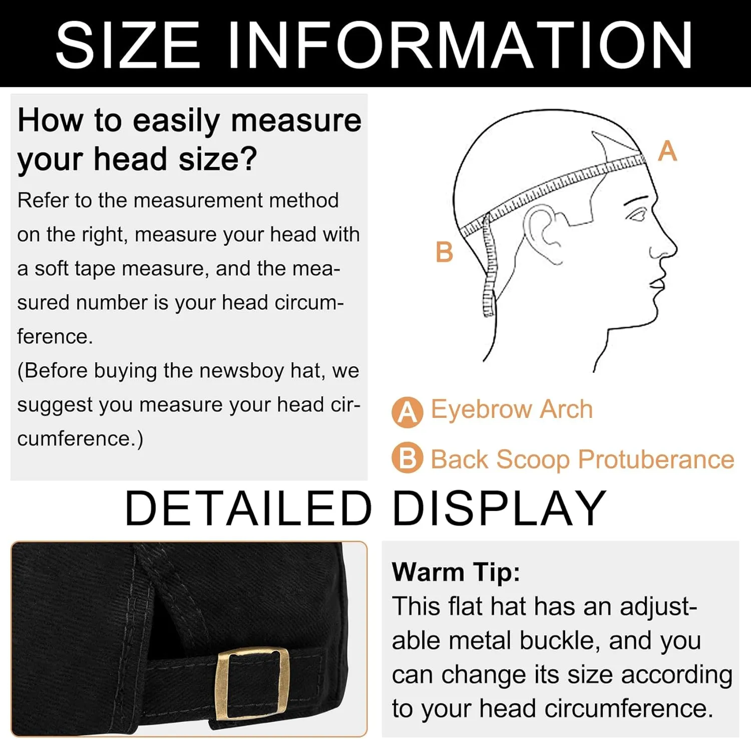 Newsboy Cap for Men Flat Hats Adjustable Breathable Irish Caps Cabbie Ivy Driving Hunting Sport Golf Outdoor