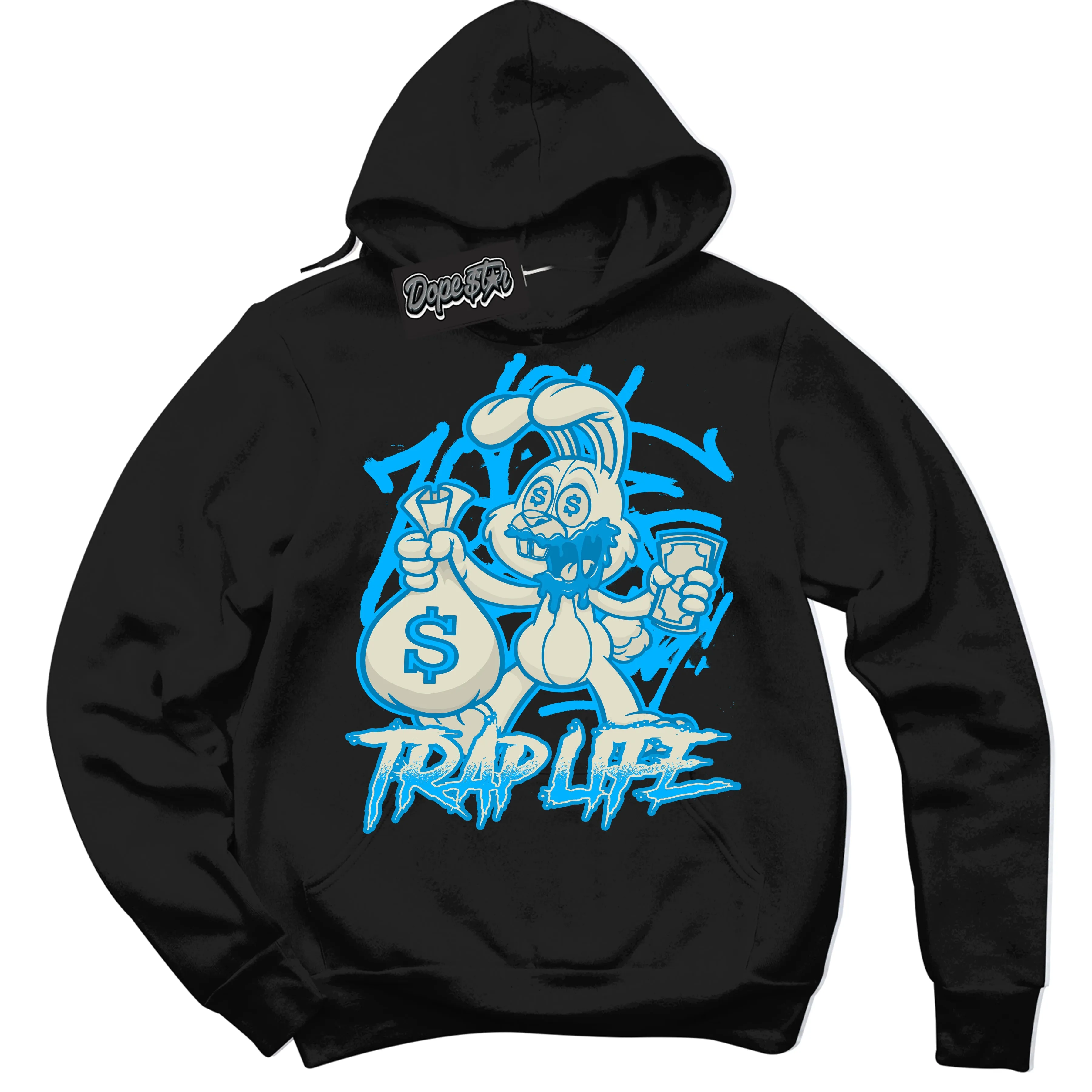 Next Nature Light Khaki Star Blue Dunk Sneaker Hoodie Trap Rabbit Graphic