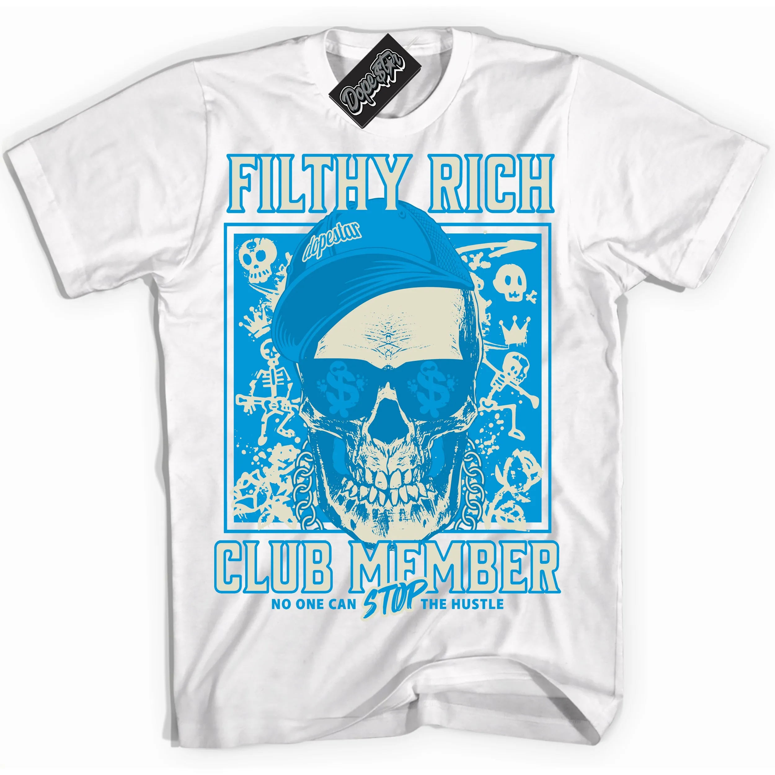 Next Nature Light Khaki Star Blue Dunk Sneaker Shirt Filthy Rich Graphic