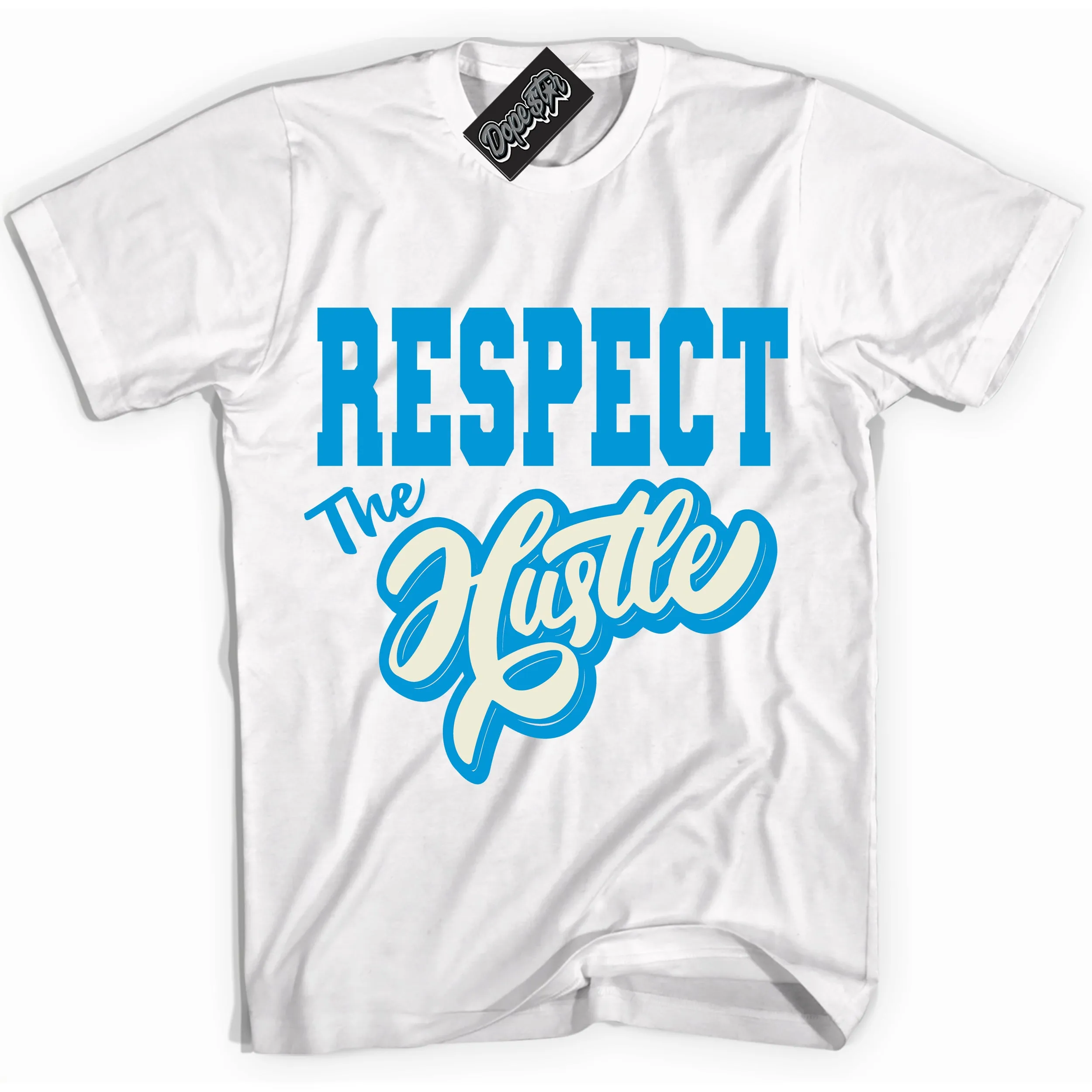 Next Nature Light Khaki Star Blue Dunk Sneaker Shirt Respect The Hustle Graphic