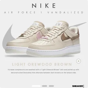 NIKE AIR FORCE 1  LIGHT OREWOOD BROWN