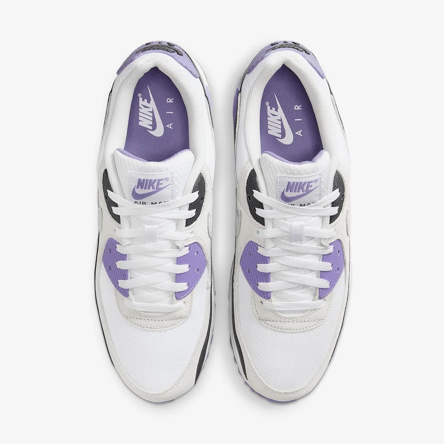 Nike Air Max 90 Men's Shoes (DM0029-114, White/Dusty Amethyst/Photon Dust/Light Smoke Grey)