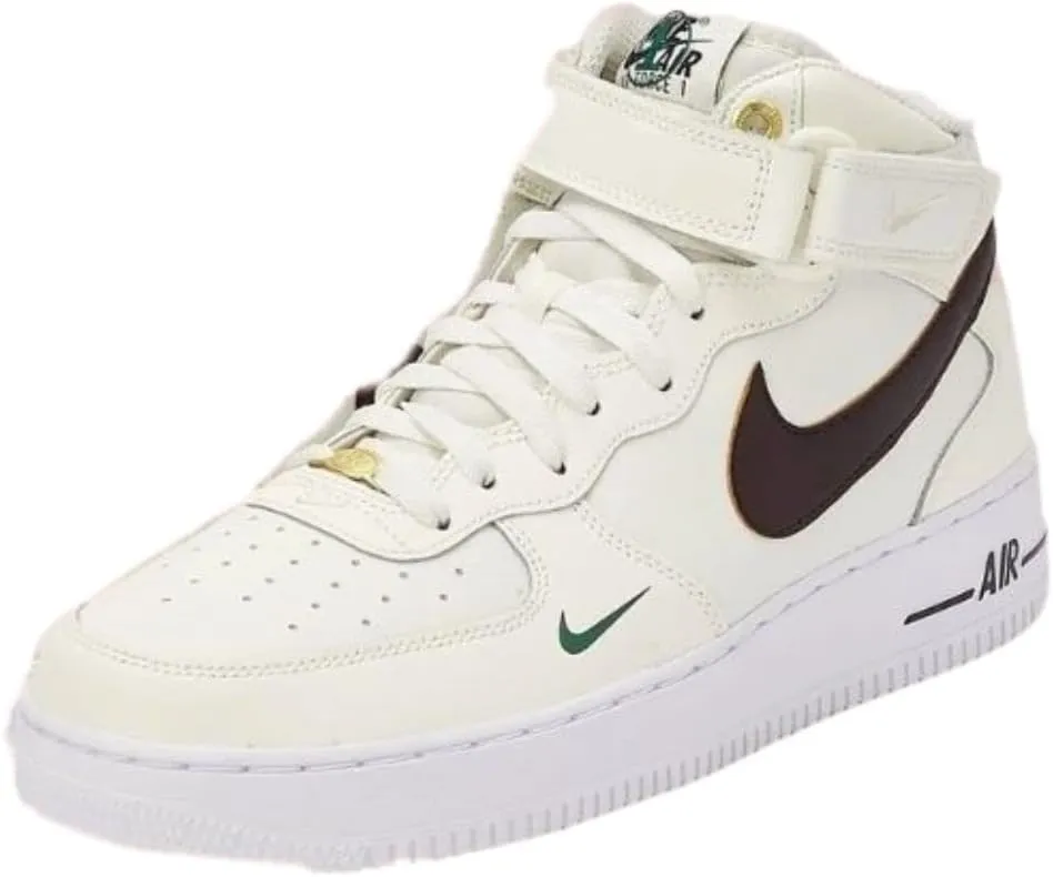Nike Men's Air Force 1 Mid Sneaker - Sail/Brown, Size 9