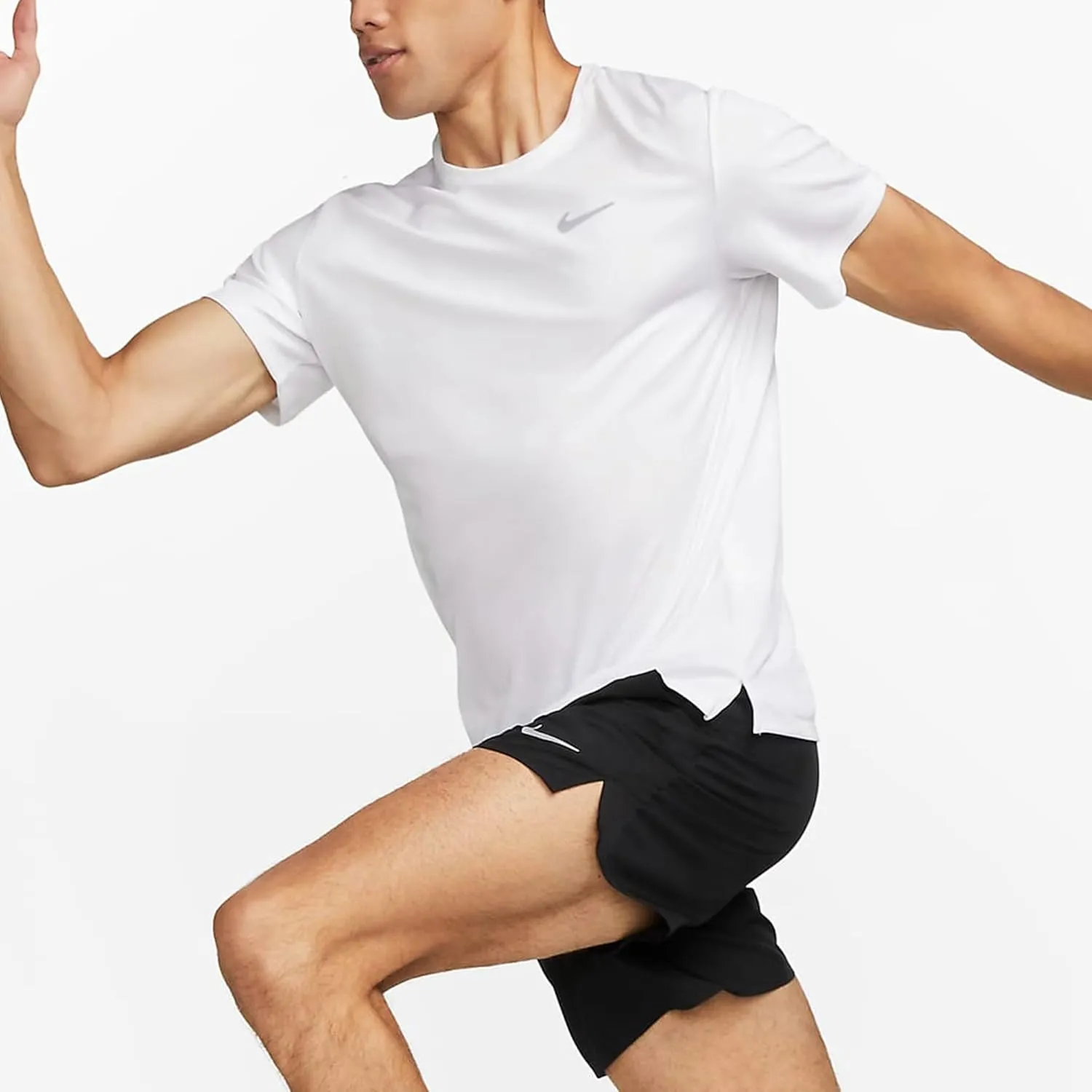Nike Men's Miler Dri-fit Uv Short-Sleeve Running Top