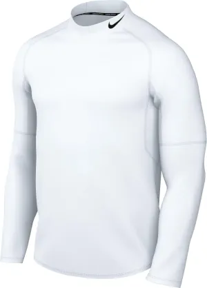 Nike Pro Men's Dri-FIT Fitness Mock-Neck Long-Sleeve Top (White/Black, FB7908-100) Size X-Large