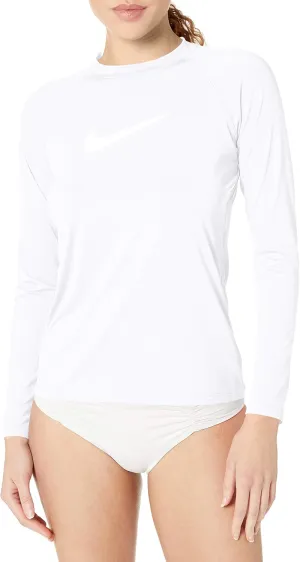 Nike Women's Standard UPF 40  Long Sleeve Rashguard Swim Tee