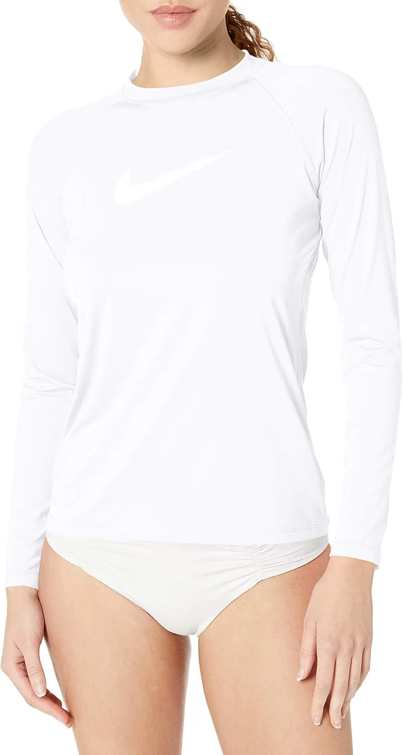 Nike Women's Standard UPF 40  Long Sleeve Rashguard Swim Tee