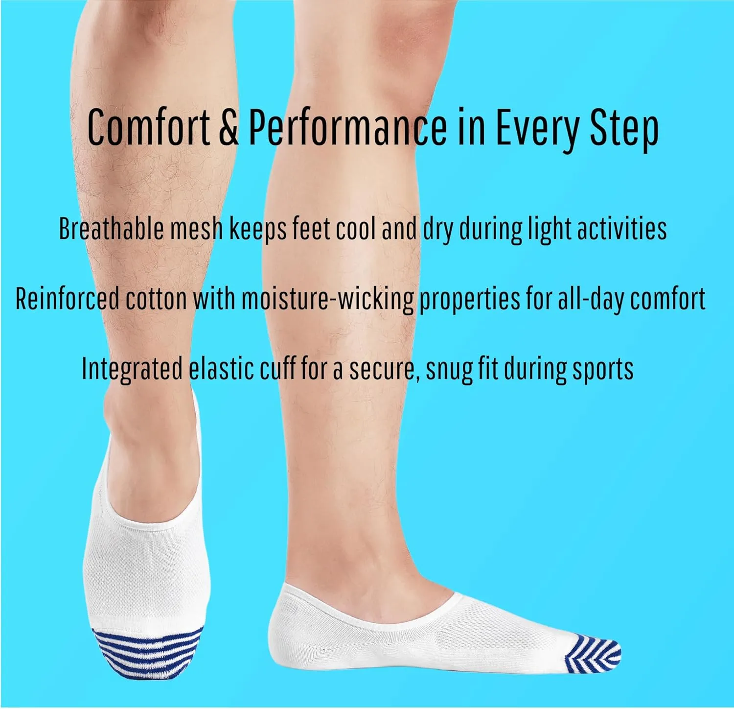 No Show Socks for Men 6 Pack,Non Slip Cotton Low Cut Short Socks for Sneaker Loafer Running