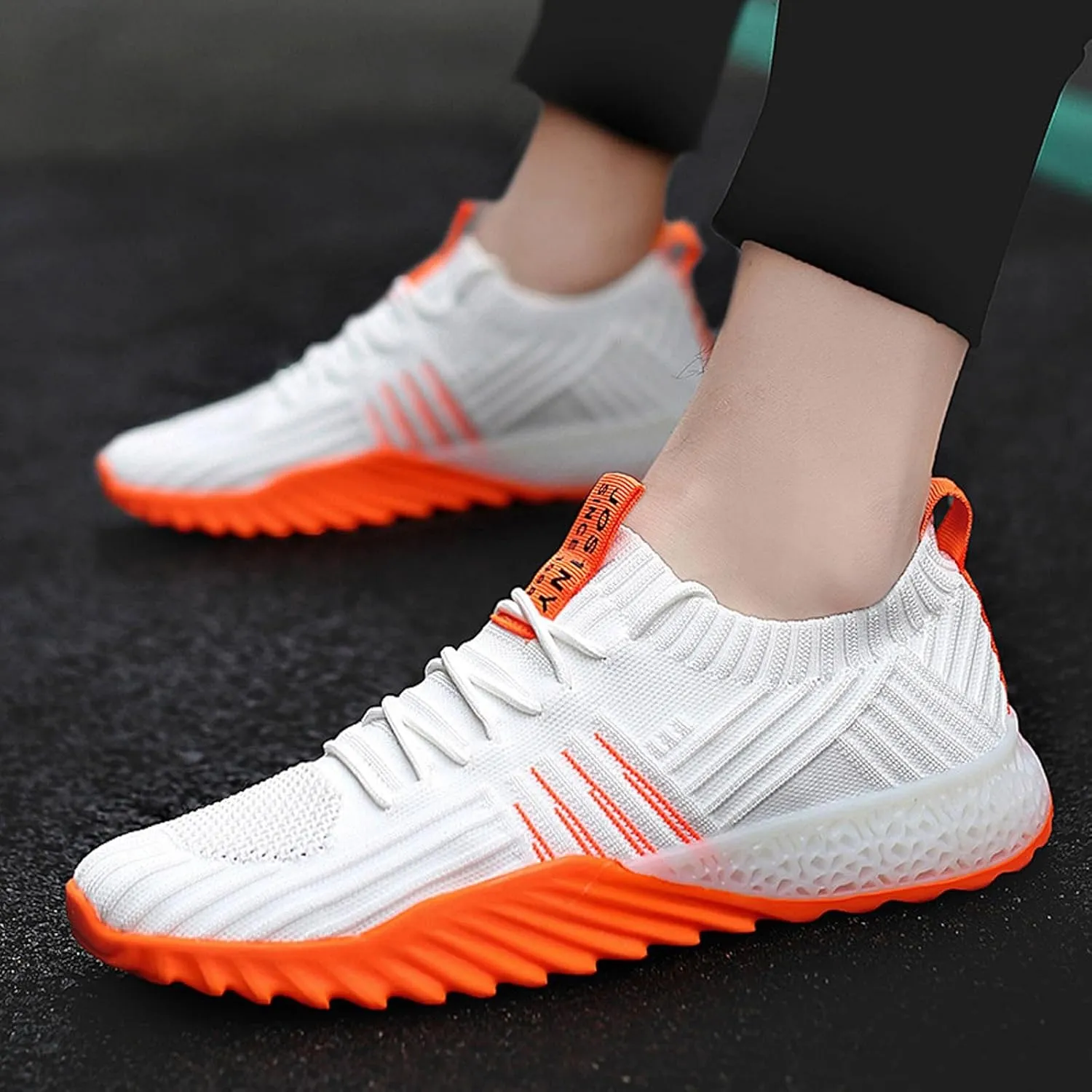 Non Slip Work Sport Shoes for Men Casual Sneaker Mesh Breathable Walking Shoe Arch Support Sports Shoes for Men