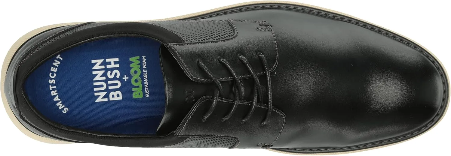 Nunn Bush Men's Chase Plain Toe Oxford Contemporary Lace Up