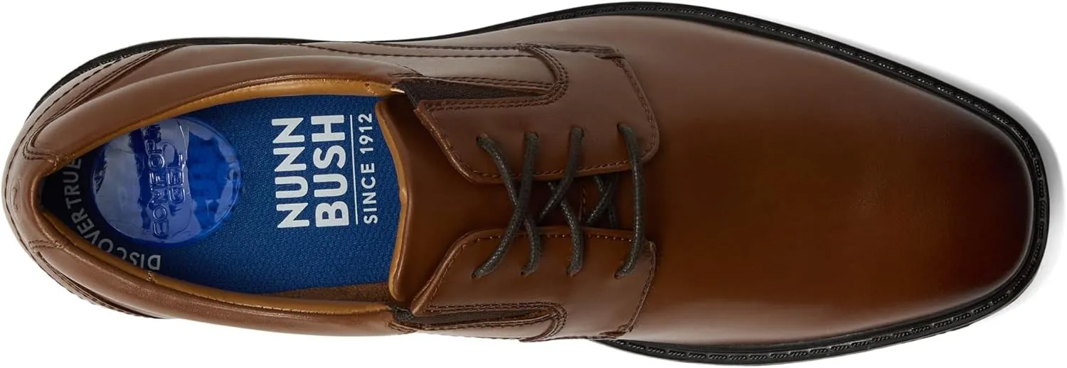 Nunn Bush Men's Stark Plain Toe Oxford Leather Business Formal Derby Dress Casual Lace-up