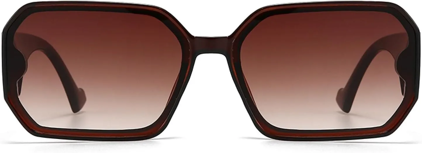 One-piece Flat-top Retro Sunglasses for Women