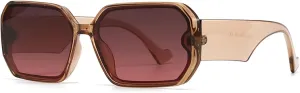 One-piece Flat-top Retro Sunglasses for Women