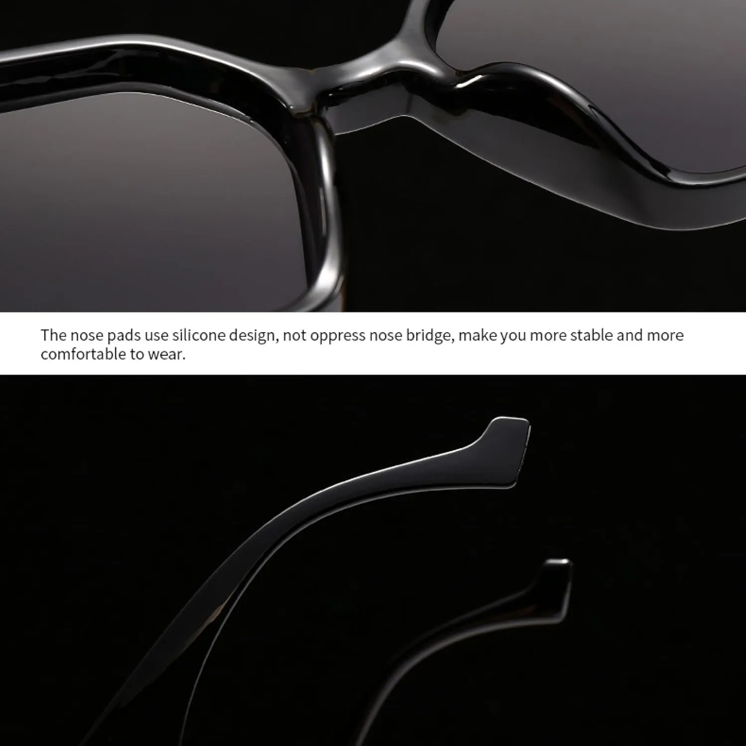 One-piece Flat-top Retro Sunglasses for Women