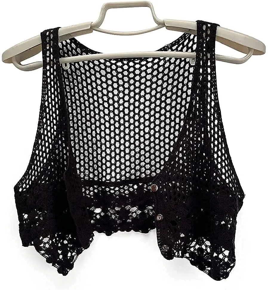 Open Front Knit Sheer Cardigans Summer Boho Lightweight Shrugs