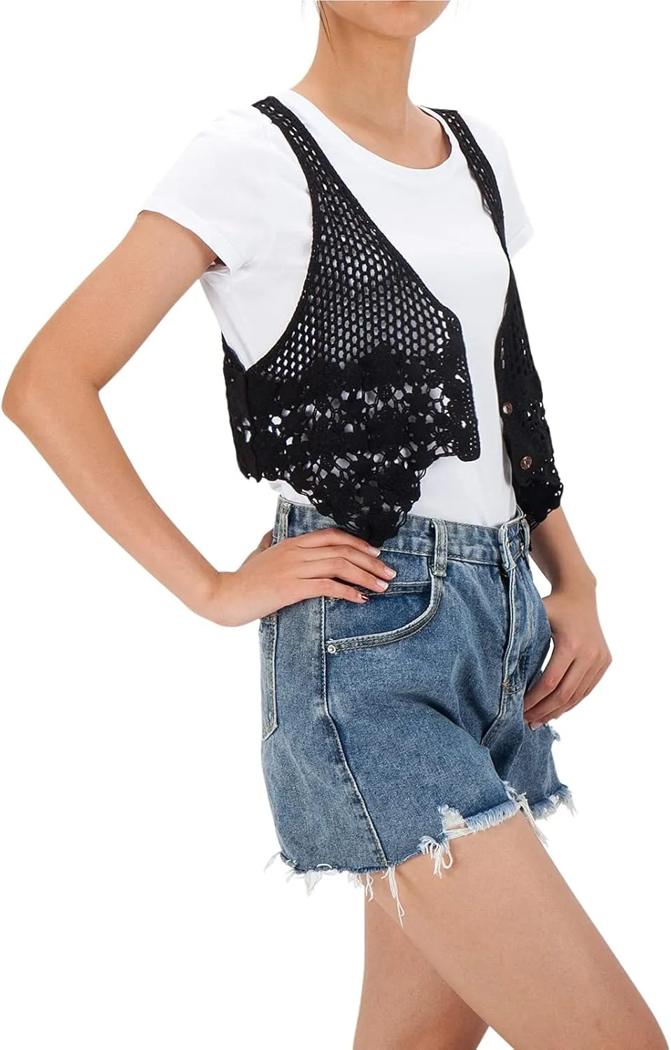 Open Front Knit Sheer Cardigans Summer Boho Lightweight Shrugs