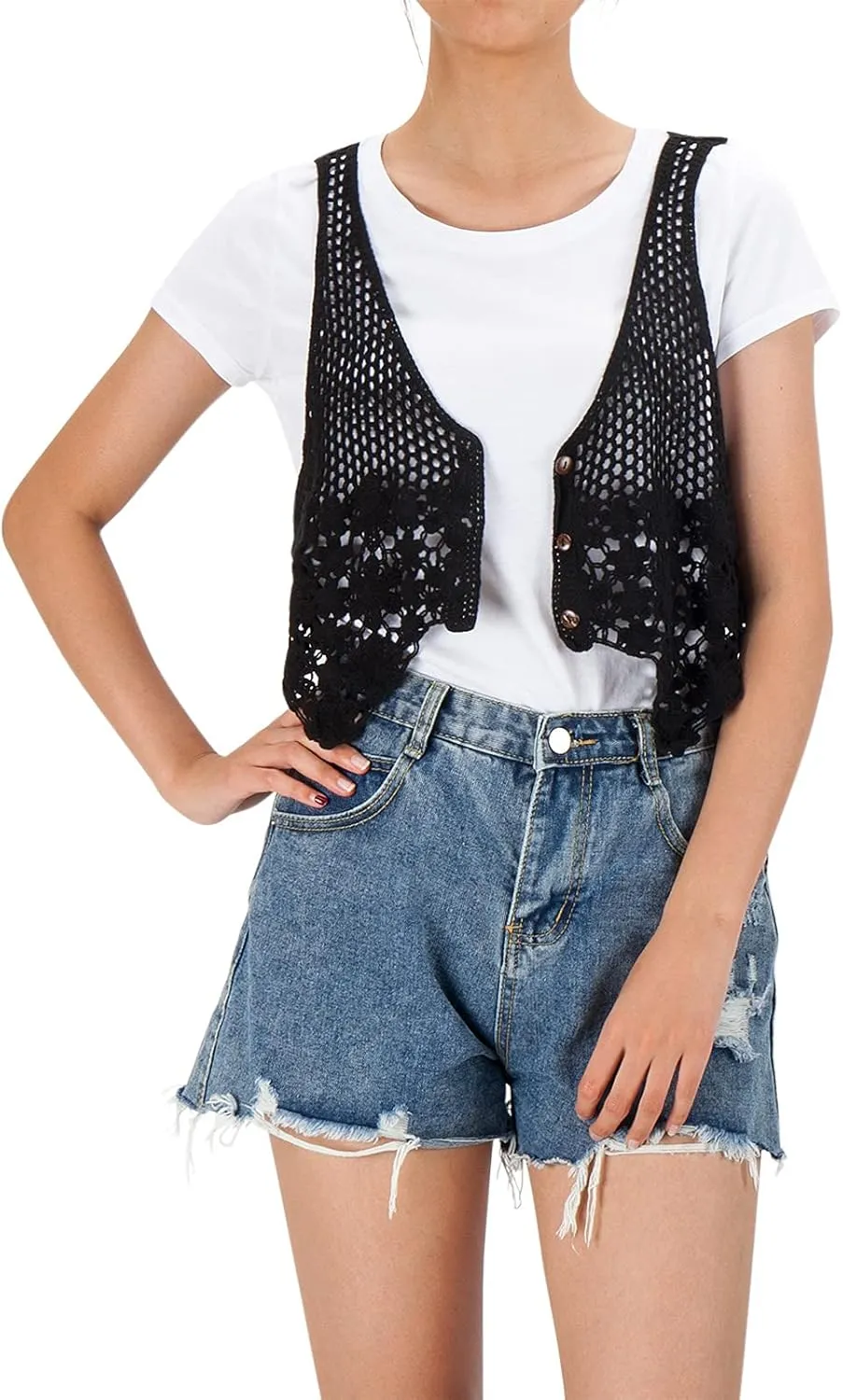 Open Front Knit Sheer Cardigans Summer Boho Lightweight Shrugs