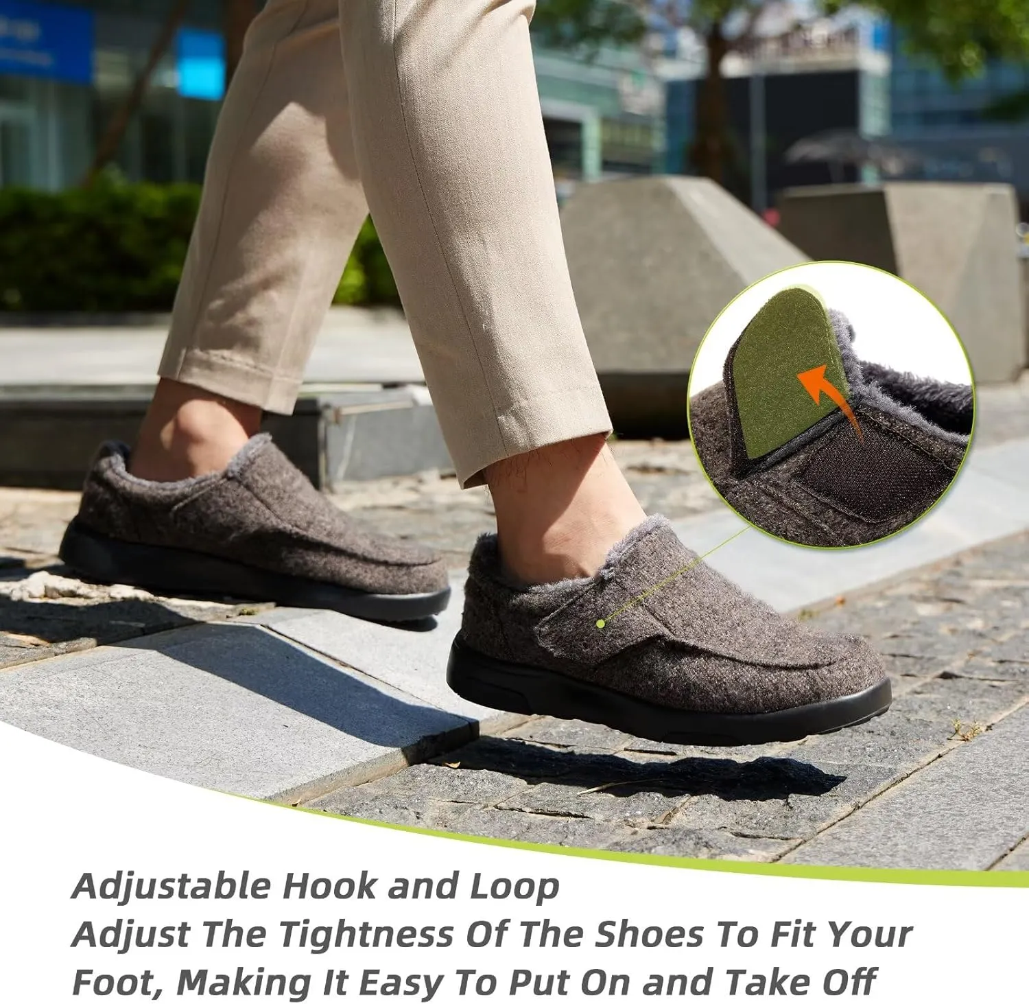 OrthoComfoot Mens Orthopedic Slippers Shoes with Arch Support: Plantar Fasciitis House Slip On Loafers, Comfortable Moccasin Mule Clogs for Indoor Outdoor