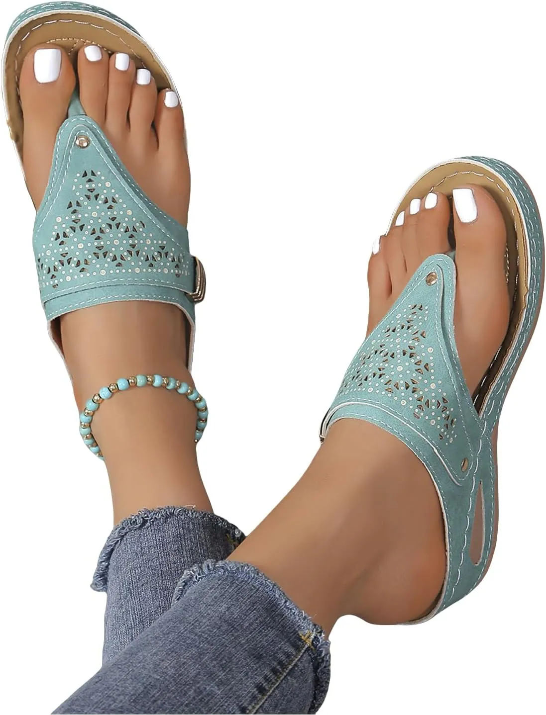 Orthopedic Sandals for Women Summer Dressy Comfortable Shoes Arch Support Wedge Non Slip Flip Flops 2025
