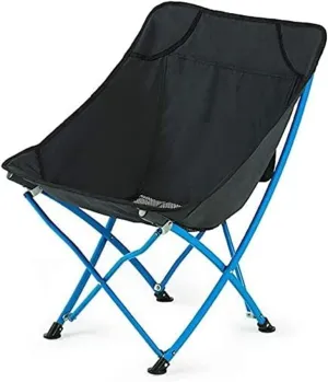 Outdoor Folding Chair Camp Chair Beach Fishing Stools Portable Camping Garden Leisure Moon Chairs with Storage Bag Folding