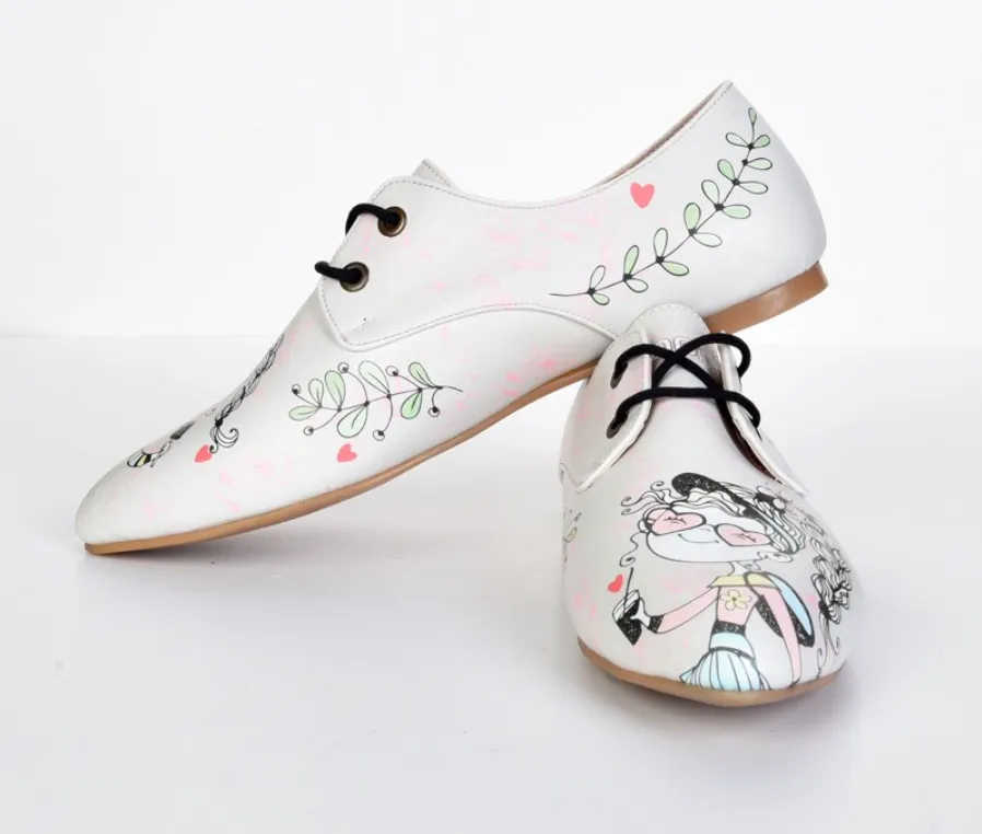 Oxford Cats Pattern Daily Print Women Leather - Many Styles & Colours - Summer Breathable Flats Shoes Mesh New Season 2021 Fashion Lace-up.