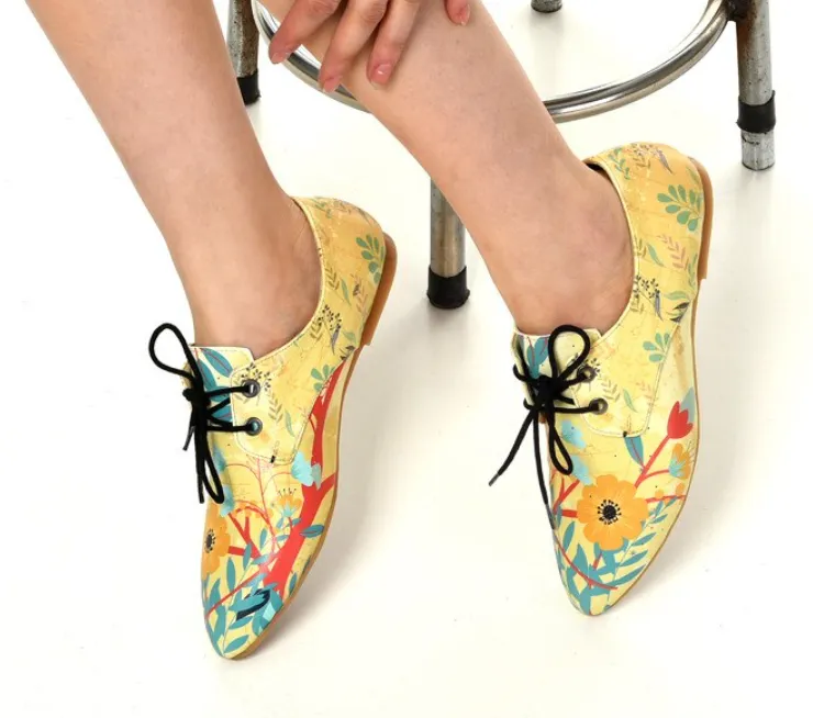 Oxford Cats Pattern Daily Print Women Leather - Many Styles & Colours - Summer Breathable Flats Shoes Mesh New Season 2021 Fashion Lace-up.