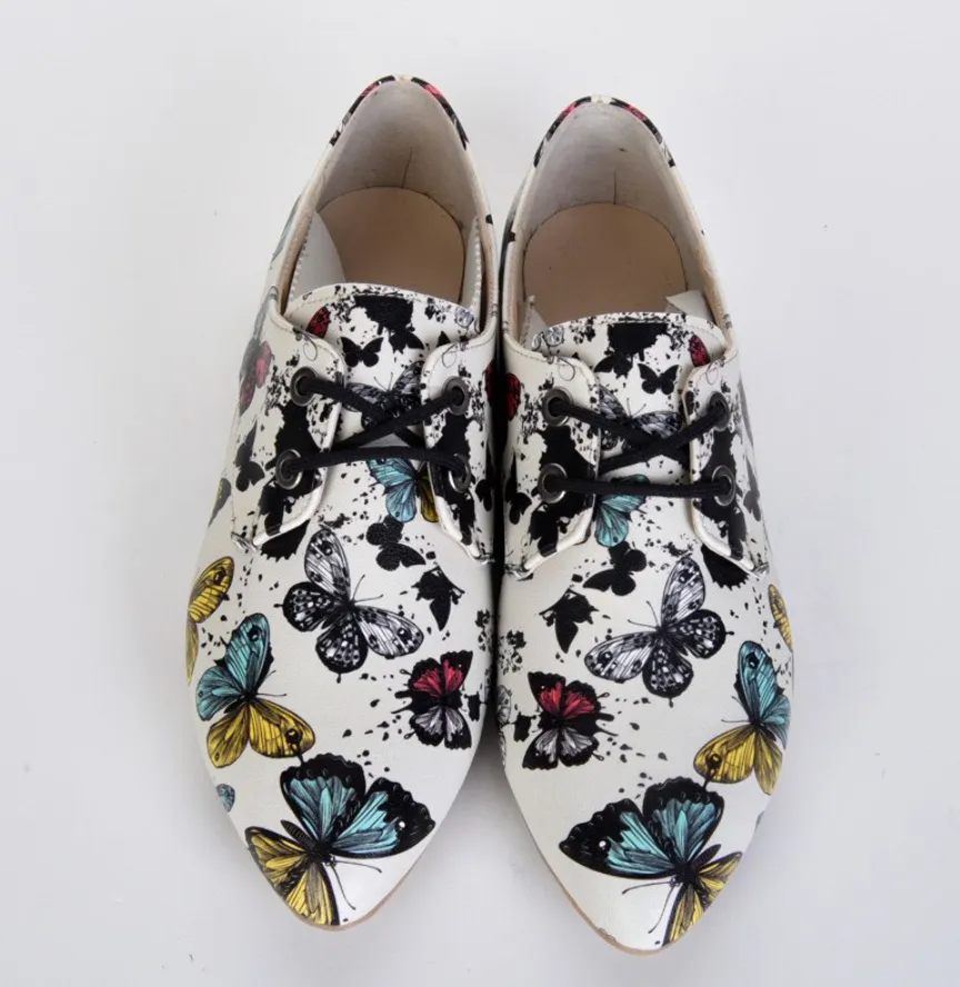 Oxford Cats Pattern Daily Print Women Leather - Many Styles & Colours - Summer Breathable Flats Shoes Mesh New Season 2021 Fashion Lace-up.