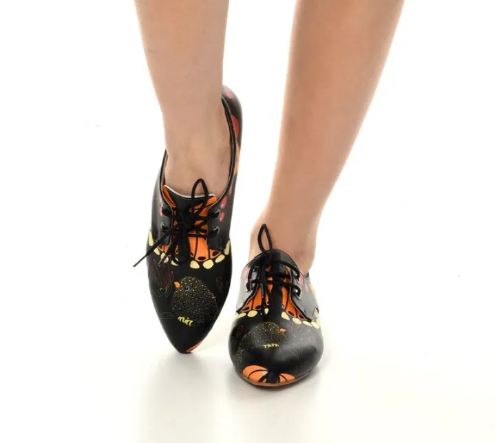 Oxford Cats Pattern Daily Print Women Leather - Many Styles & Colours - Summer Breathable Flats Shoes Mesh New Season 2021 Fashion Lace-up.