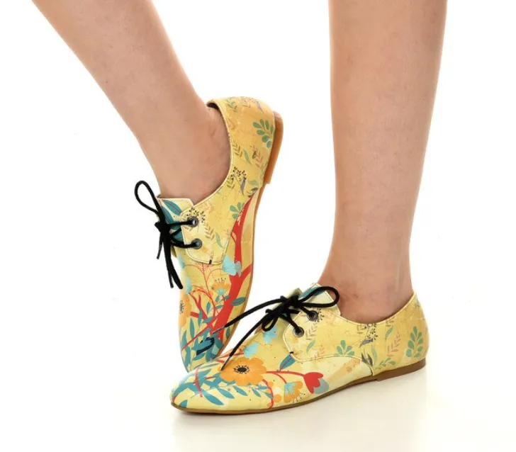 Oxford Cats Pattern Daily Print Women Leather - Many Styles & Colours - Summer Breathable Flats Shoes Mesh New Season 2021 Fashion Lace-up.