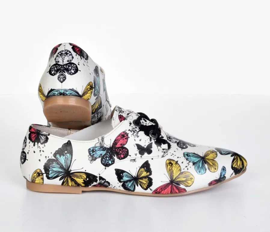 Oxford Cats Pattern Daily Print Women Leather - Many Styles & Colours - Summer Breathable Flats Shoes Mesh New Season 2021 Fashion Lace-up.