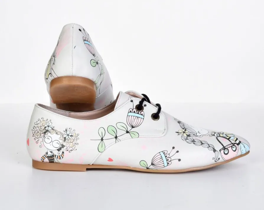 Oxford Cats Pattern Daily Print Women Leather - Many Styles & Colours - Summer Breathable Flats Shoes Mesh New Season 2021 Fashion Lace-up.