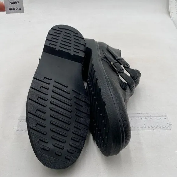 Oxford Shoes for Women Women's Oxford Shoe Round Toe Leather Flat Black Shoes