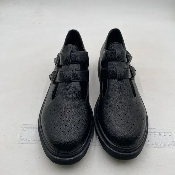 Oxford Shoes for Women Women's Oxford Shoe Round Toe Leather Flat Black Shoes