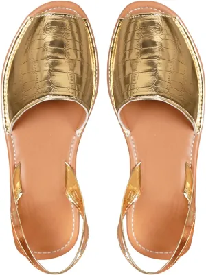 OYOANGLE Women's Peep Toe Slingback Flat Sandals Summer Comfortable Outdoor Casual Slides