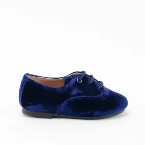 Papanatas Blue Navy Velvet Oxford