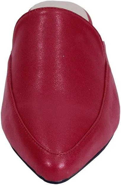 Peerage Maggie Women's Wide Width Low Heel Leather Dress Mules