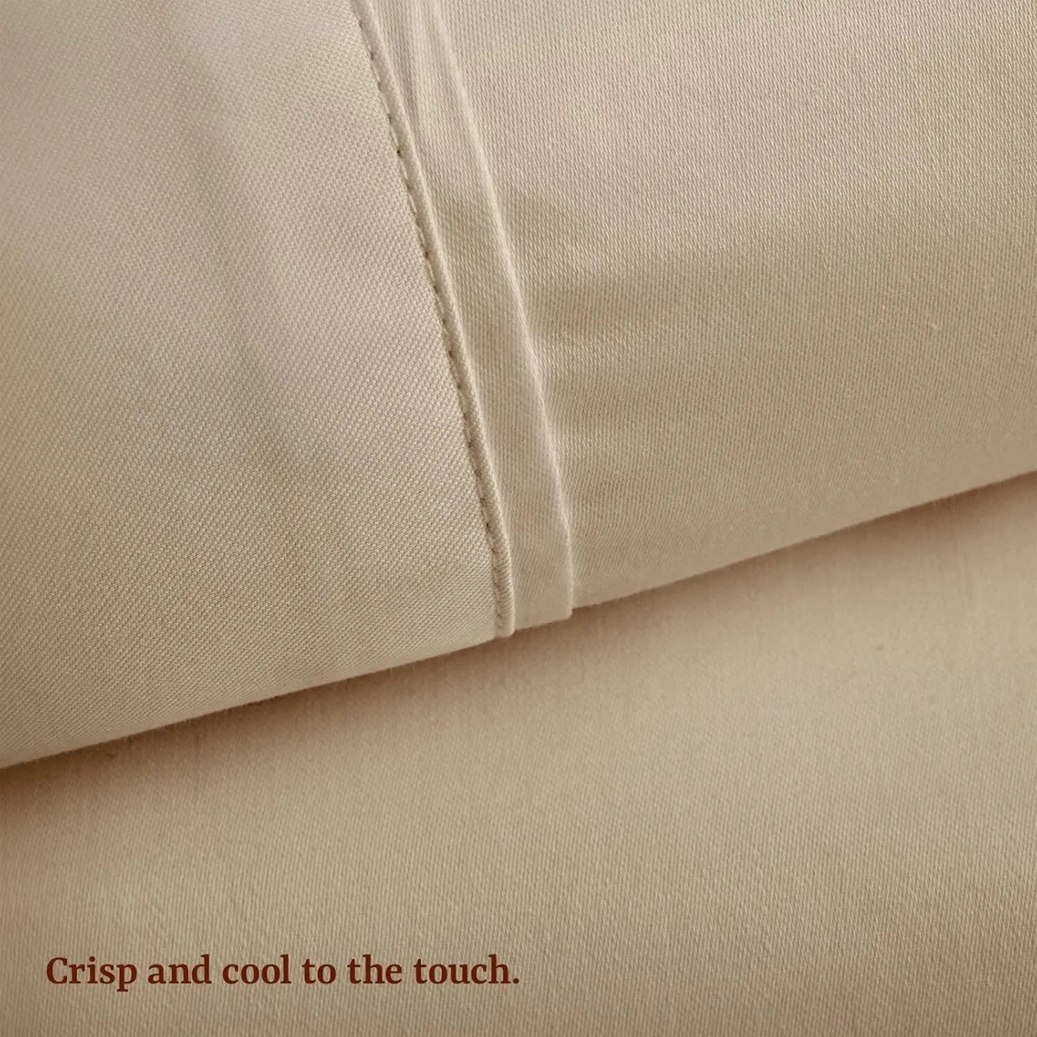 Peru Pima Bed Sheet Set – Full Size, 4 Pieces, 100% Peruvian Pima Cotton, Percale, 415 Thread Count, Cooling, Breathable & Soft, Hotel-Quality Bedding, Latte