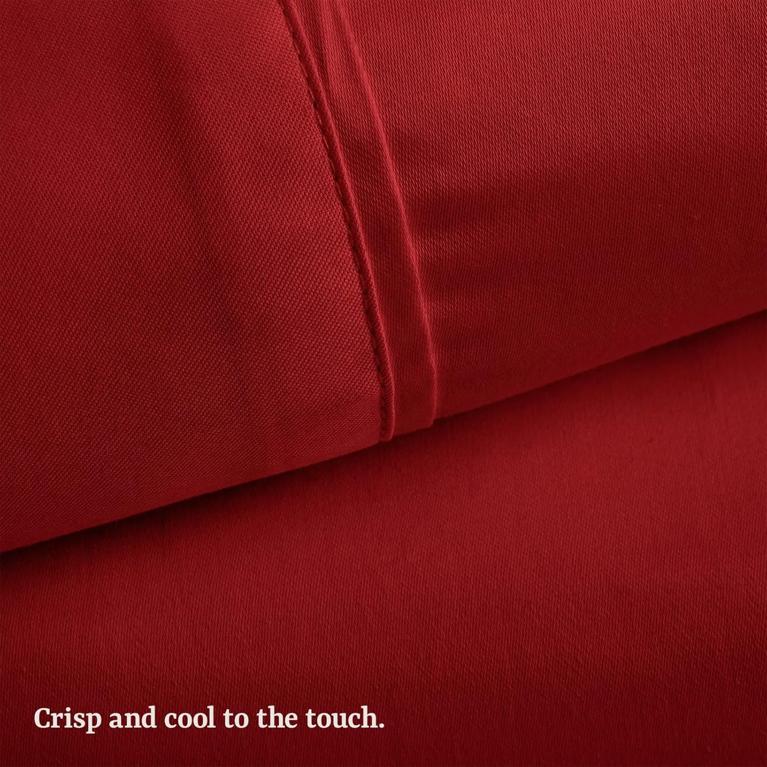 Peru Pima Bed Sheet Set – Twin Size, 3 Pieces, 100% Peruvian Pima Cotton, Percale, 415 Thread Count, Cooling, Breathable & Soft, Hotel-Quality Bedding, Burgundy