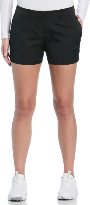 PGA TOUR Women's 4.5" Woven Golf Shorts with Satin Fabric, Moisture-Wicking, Sun Protection, Regular Fit